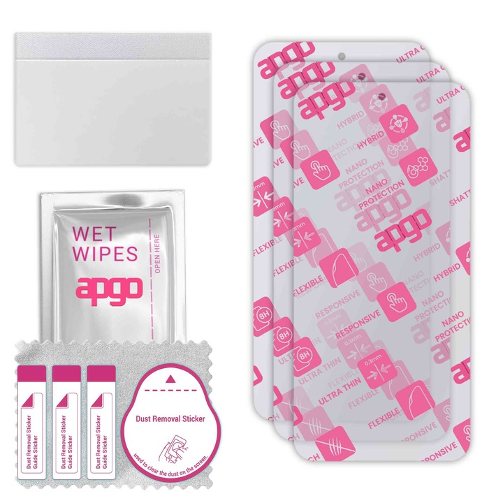 3x apgo Ultra-Clear Hybrid sticla protectoare compatibila cu Honor 300, sticla nano flexibila, inlocuire excelenta pentru sticla temperata, rezistenta la zgarieturi