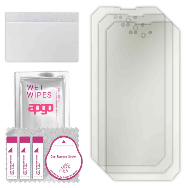 3x МАТОВ apgo протектор за екран за Blackview N6000 SE – самозалепващ се, цял дисплей, хидрогел, защита от надраскване, пълно лепене, 5D