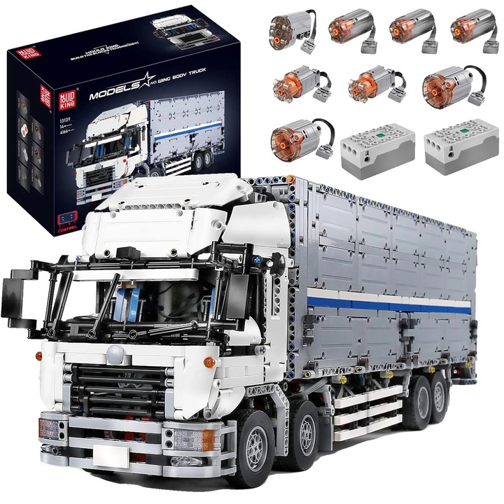 Set de constructie camion cu telecomanda, multicolor