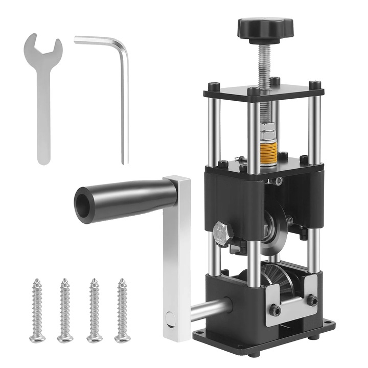 OEM Kábelcsupaszító fogó, hajtókaros, állítható mélységű, réz- és alumíniumkábelekhez, fekete