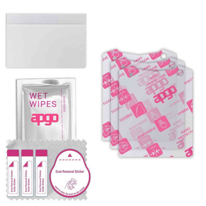 3x apgo Ultra-Clear Hybrid sticla protectoare compatibila cu Unihertz Titan Pocket, sticla nano flexibila, inlocuire excelenta pentru sticla temperata, rezistenta la zgarieturi