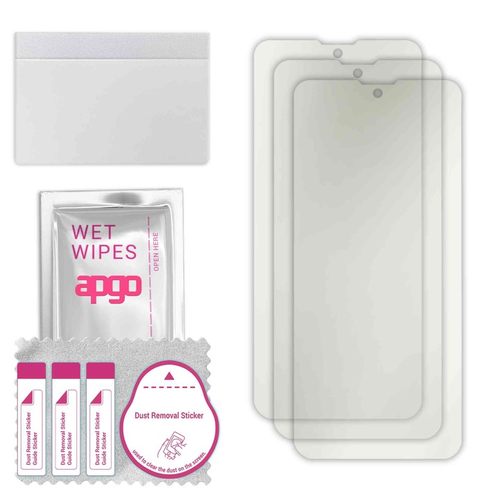 3x МАТОВ apgo протектор за екран за Tecno Spark 30 Pro – самозалепващ се, цял дисплей, хидрогел, защита от надраскване, пълно лепене, 5D