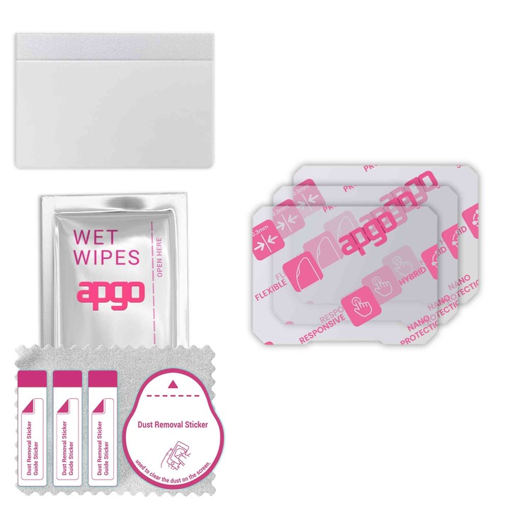 3x apgo Ultra-Clear Hybrid sticla protectoare compatibila cu Chronograf Xero C1 Pro, sticla nano flexibila, inlocuire excelenta pentru sticla temperata, rezistenta la zgarieturi