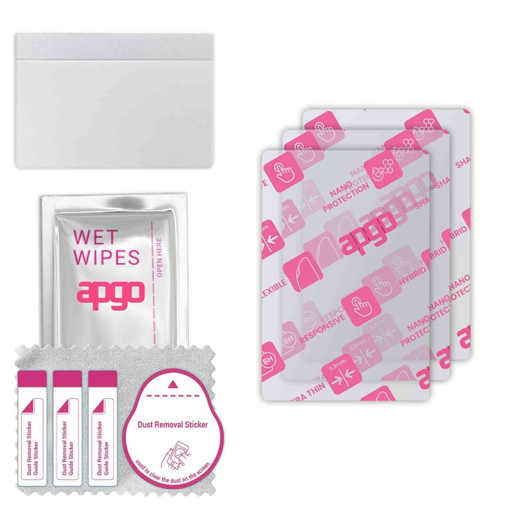 3x apgo Ultra-Clear Hybrid sticla protectoare compatibila cu Tacx NEO Bike Plus, sticla nano flexibila, inlocuire excelenta pentru sticla temperata, rezistenta la zgarieturi