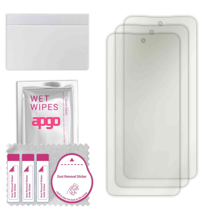 3x МАТОВ apgo протектор за екран за Xiaomi 15 Ultra - самозалепващ се, цял дисплей, хидрогел, защита от надраскване, пълно лепене, 5D