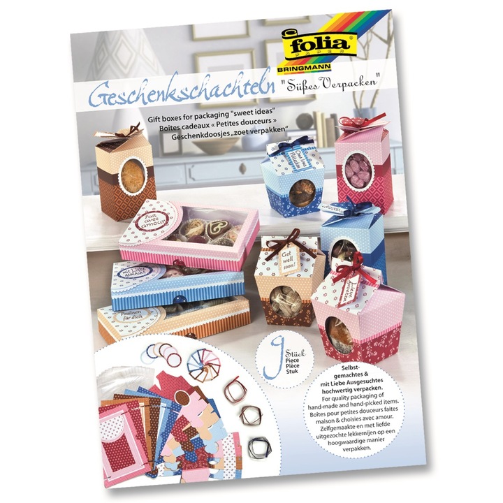 Set creatie Folia Bringmann Deko cutiute pentru dulciuri