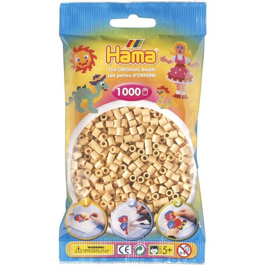 Margele de calcat HAMA MIDI Bej, 1000 buc in pungulita