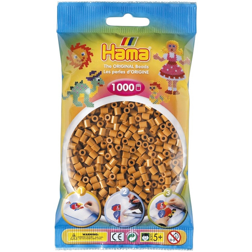 Margele de calcat HAMA MIDI Maro deschis, 1000 buc in pungulita