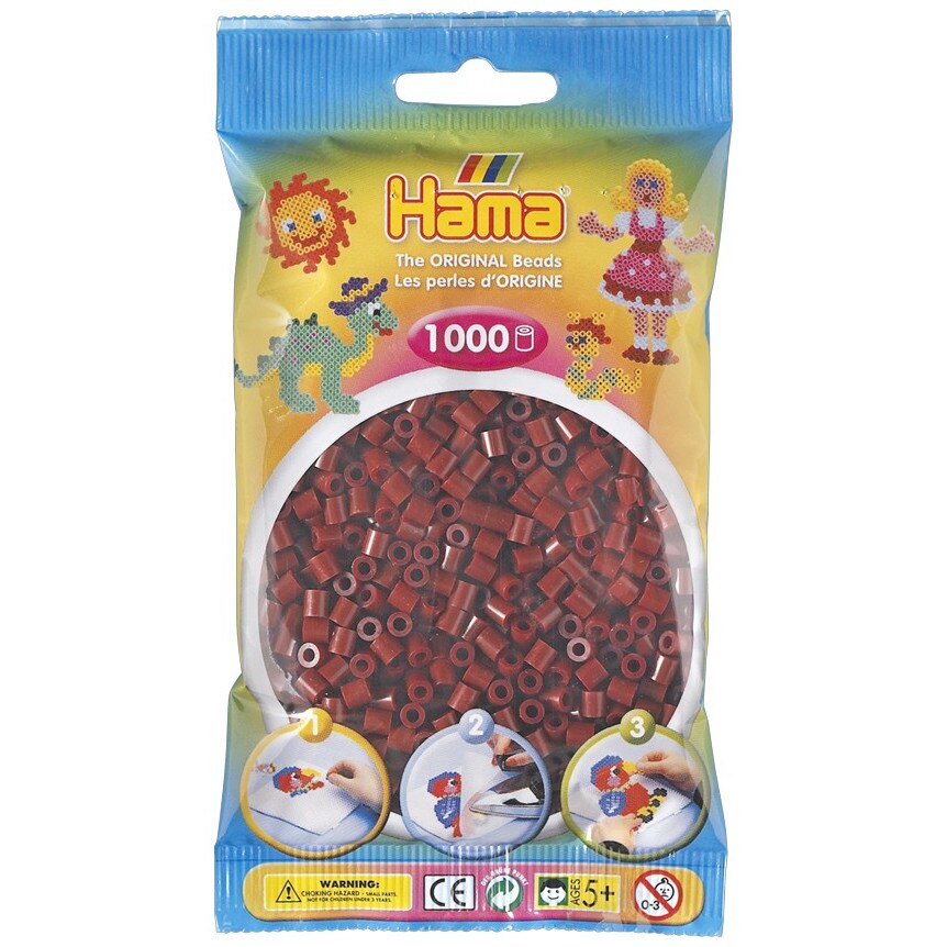 Margele de calcat HAMA MIDI ROSU BURGUNDY in pungulita 1000 buc