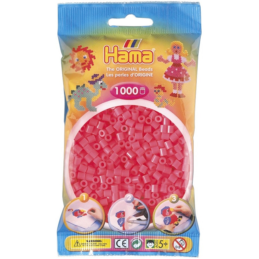 Margele de calcat HAMA MIDI Cerise Ciresiu, 1000 buc in pungulita