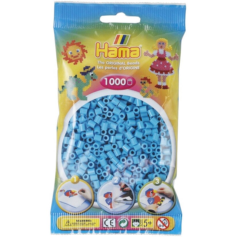Margele de calcat HAMA MIDI Azur, 1000 buc in pungulita