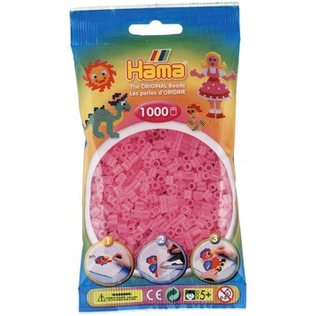 Margele de calcat HAMA MIDI ROZ Transparent, 1000 buc in pungulita Margele de calcat HAMA MIDI ROZ Transparent, 1000 buc in pungulita