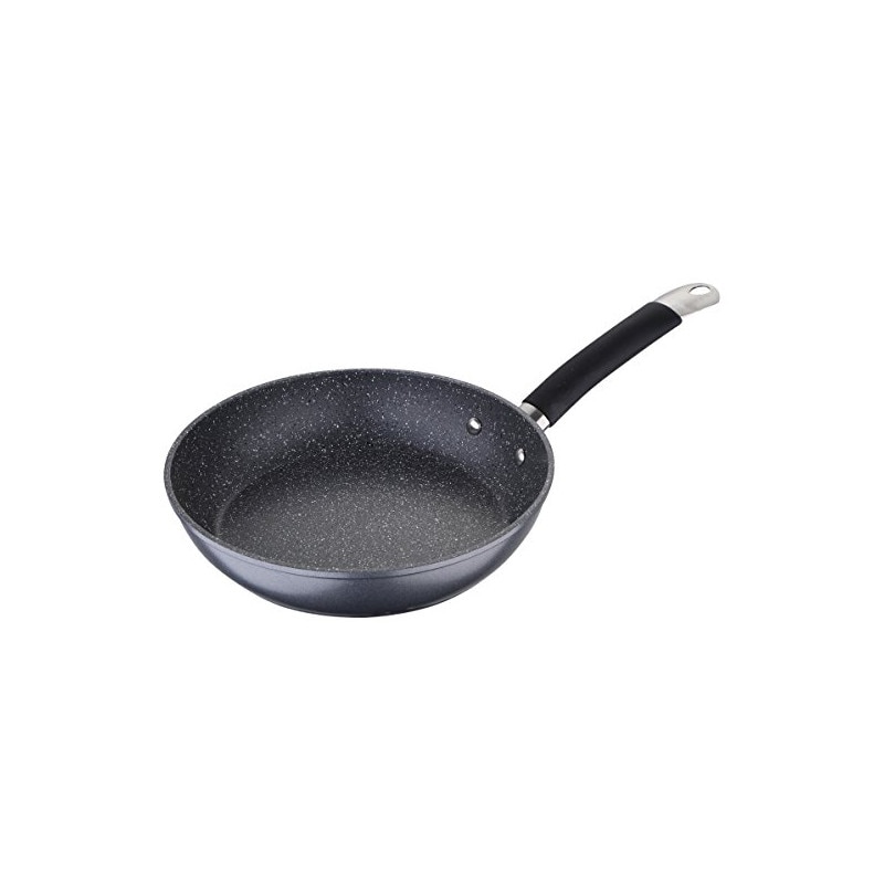 Tigaie aluminiu forjat cu interior marmura, maner silicon, bergner, 26X5 cm