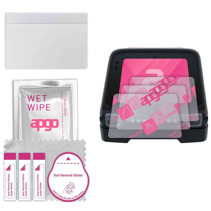 3x apgo Ultra-Clear Hybrid sticla protectoare compatibila cu Zebra WS 50, sticla nano flexibila, inlocuire excelenta pentru sticla temperata, rezistenta la zgarieturi