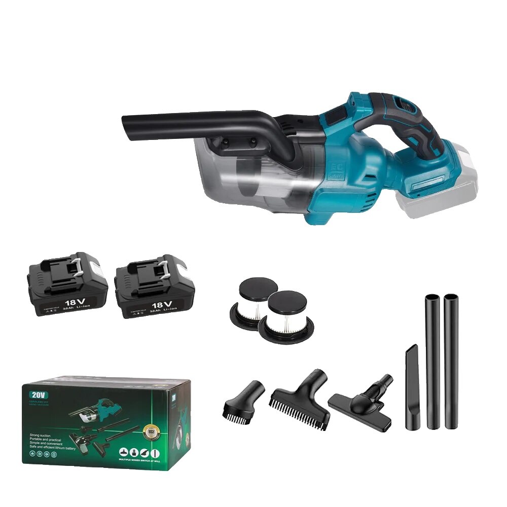 Aspirator electric, 1000W, 16000Pa, design usor, 2 baterii, accesorii multiple