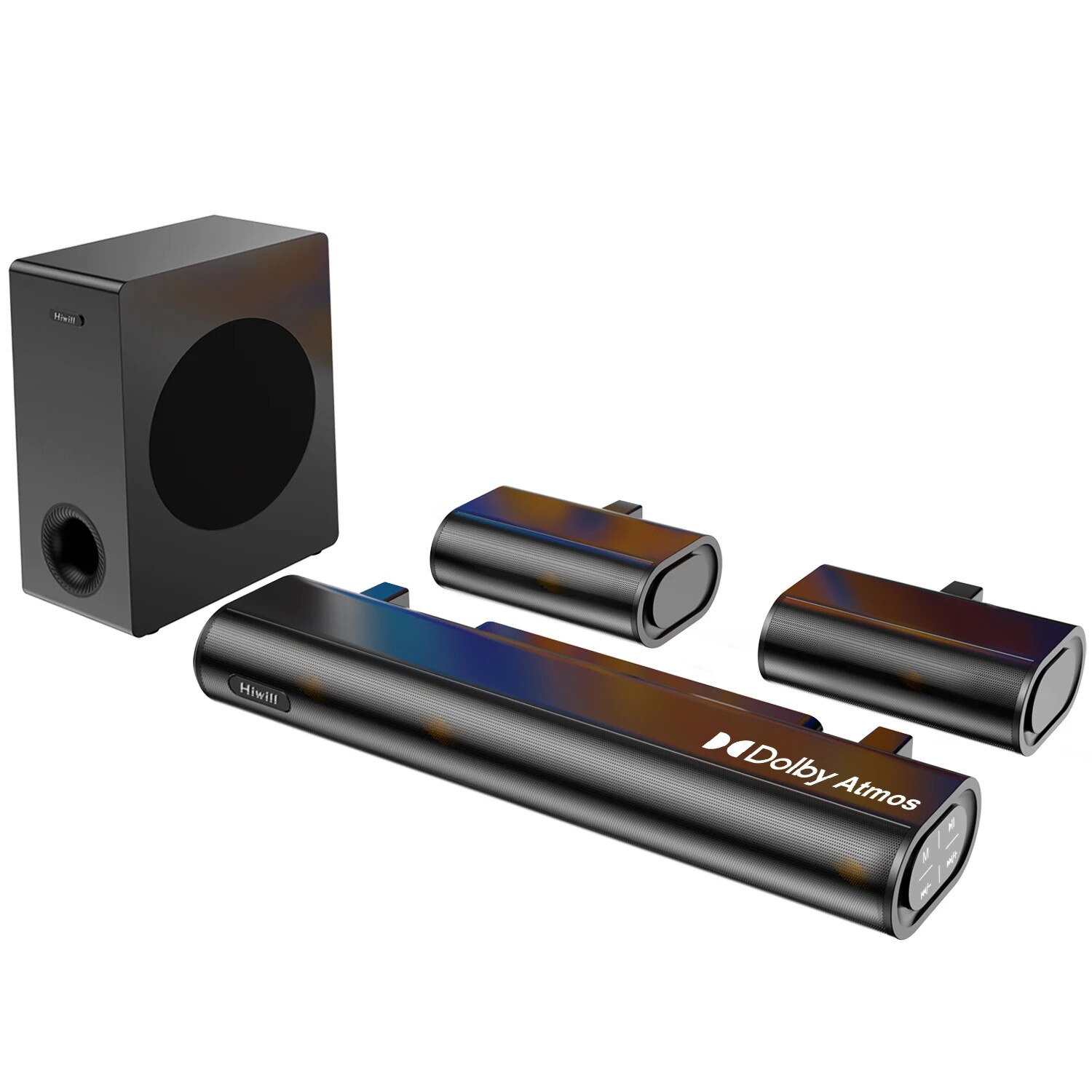Soundbar 5.1 Canale, 380W, Bluetooth 5.3, Hiwill A51, 43x11.3x6cm