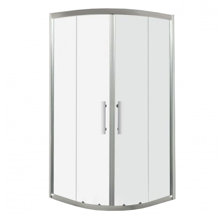 Cabine de dus curbata Leziter 80x80x180 cm, fara cadita de dus