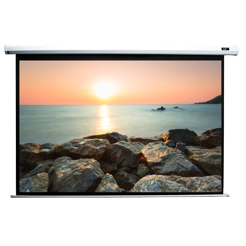 Ecran proiectie electric cinema EliteScreens VMAX166XWH2, marime vizibila: 368 cm x207 cm, 2 telecomenzi