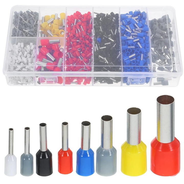 Conectori terminali cablu YANYXR set 1200 buc multicolor 20.5x11x3cm