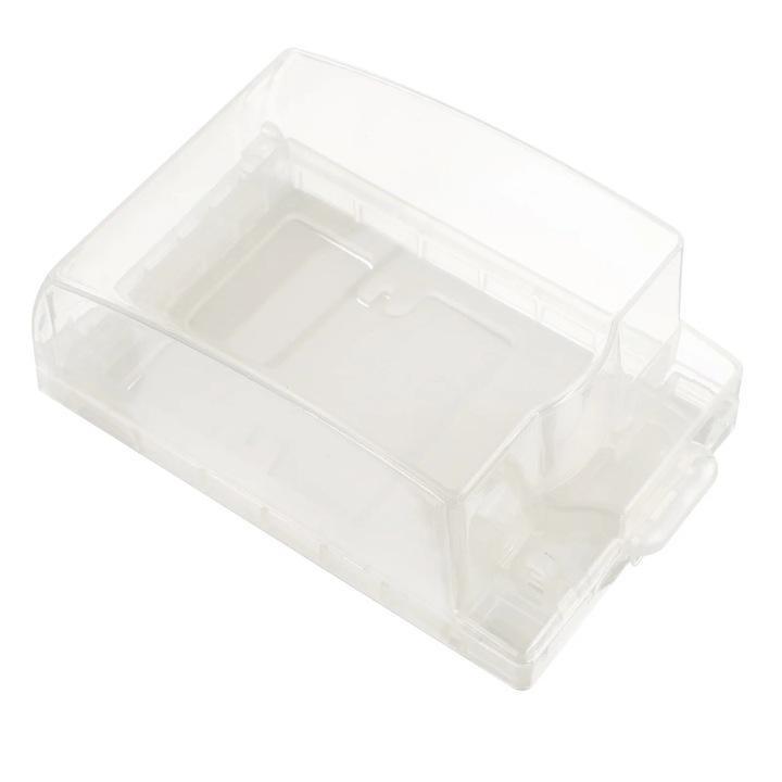 Capac priza transparent, ABS, 17x11x7.5cm, rezistent la apa