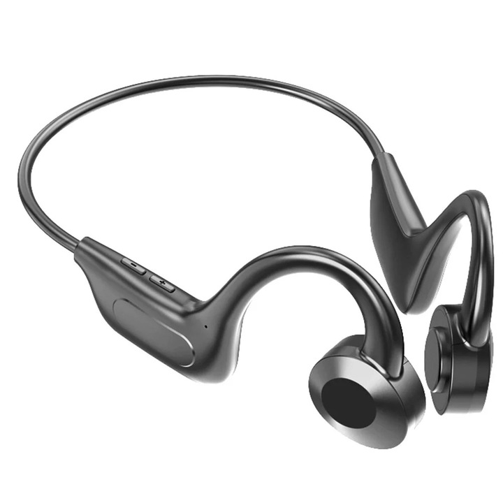 Casti wireless YANYXR, conductie osoasa, negru, 15x10x1.8cm