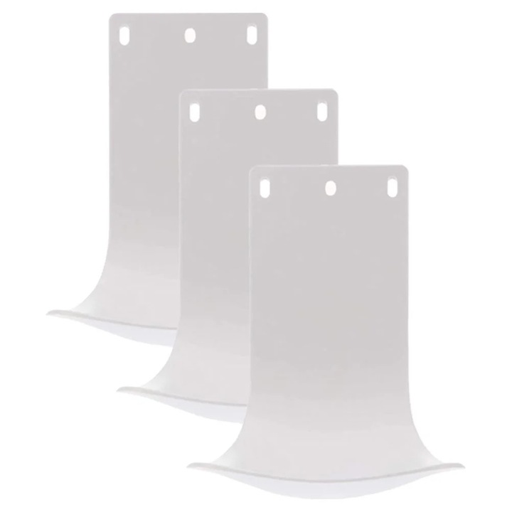 YANYXR BCS3564022 szappanadagoló csepptálca, ABS-ből, adagoló alá szerelhető, fehér, 3 darabos szett, 18,5 x 13 x 9 cm