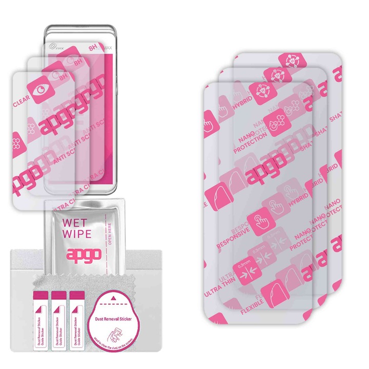 3x apgo Ultra-Clear Hybrid sticla protectoare compatibila cu Pax A920 Max 5G, sticla nano flexibila, inlocuire excelenta pentru sticla temperata, rezistenta la zgarieturi