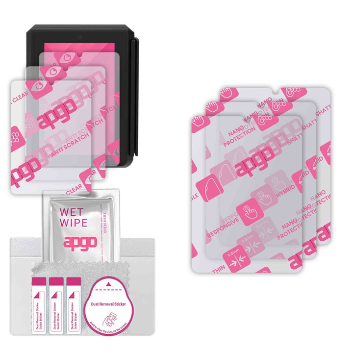 3x apgo Ultra-Clear Hybrid sticla protectoare compatibila cu Pax IM30, sticla nano flexibila, inlocuire excelenta pentru sticla temperata, rezistenta la zgarieturi