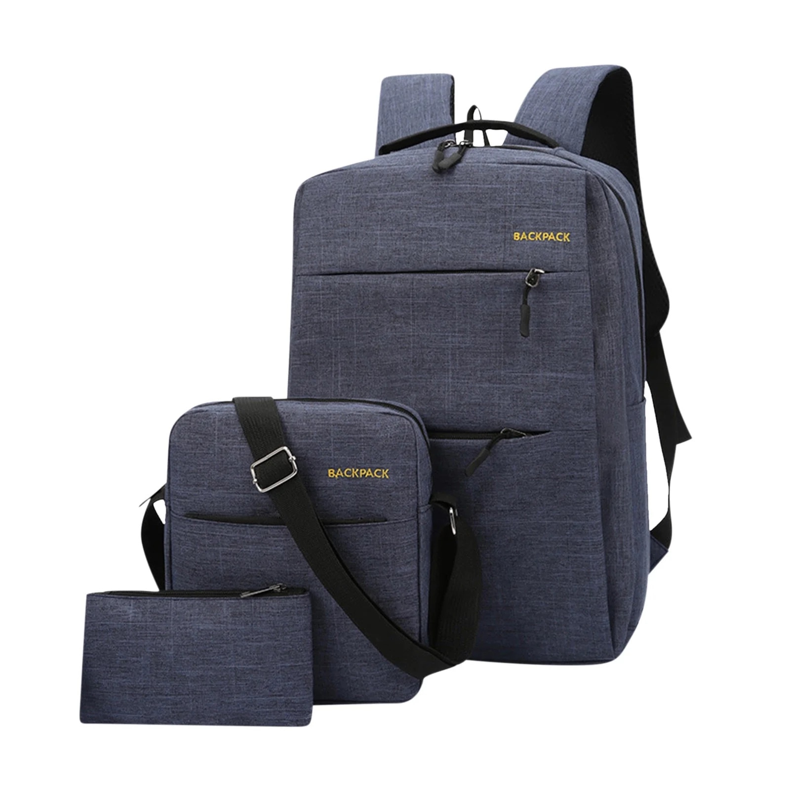 Rucsac laptop set 3 piese 17 inch multicolor oxford 48x15x28cm
