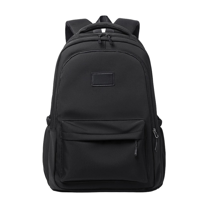 Rucsac din Oxford cu compartiment pentru laptop, usor, curele intarite si buzunare multiple, k0367-0702-HS7246, negru