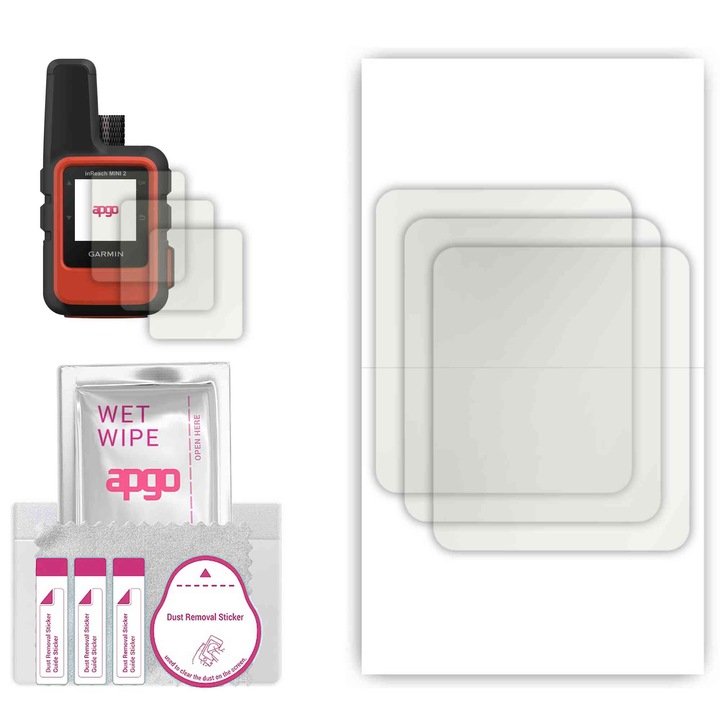 3x folie de protectie MAT MATTE apgo pentru Garmin inReach Mini 2 – autoadeziva, afisare completa, hidrogel, anti-zgarieturi, full glue, 5D