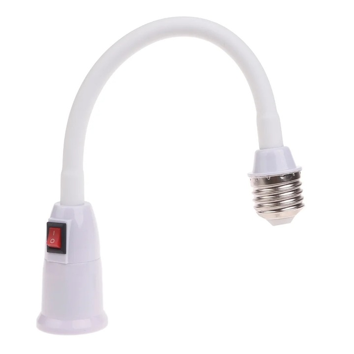 Adaptor bec flexibil E27, alb, 20x60cm