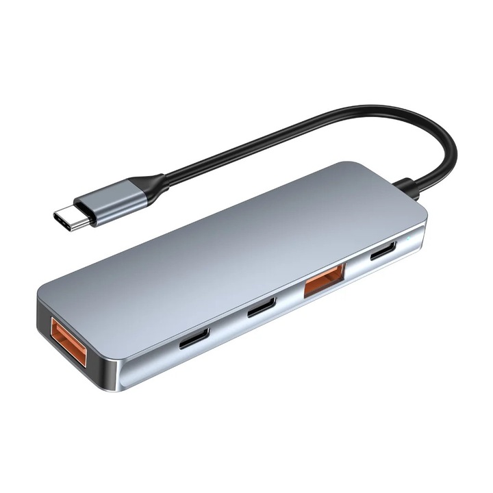 USB C хъб 5 в 1, 10Gbps, бързо зареждане, 98x30x11.4 мм, комплект от 1 брой