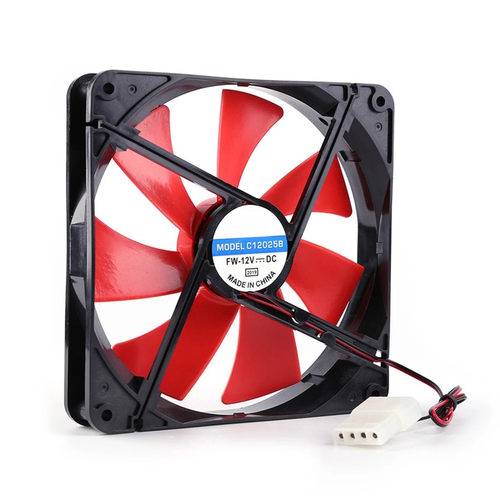 YANYXR PC ventilátor 140mm 2300RPM fekete 14x14x2.5cm