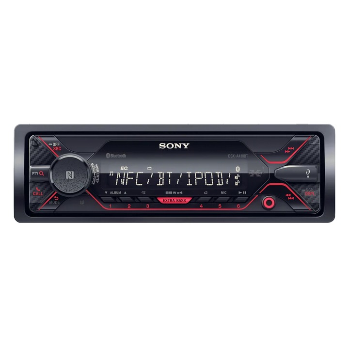 Radio MP3 Player auto Sony DSXA410BT, USB, Bluetooth, NFC, AUX, Control Siri