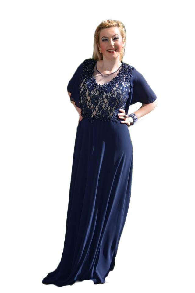 Rochie feminina, lunga de seara,D&J Exclusive, Bleumarin