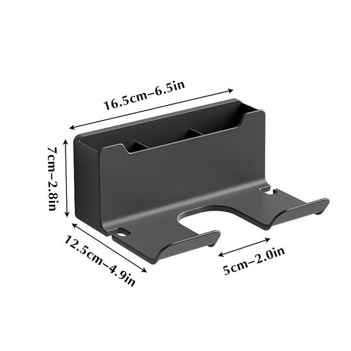 Suport perie de par montat pe perete, design urs, usor de curatat, economisire spatiu