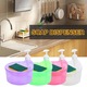 Dispenser detergent cu burete, transparent rosu verde mov, 14x13x11cm