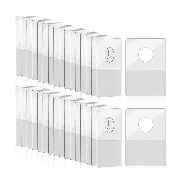 YANYXR átlátszó PVC öntapadós címkék, 100 db-os szett, 45x50mm 45x35mm 20x40mm 23x32mm