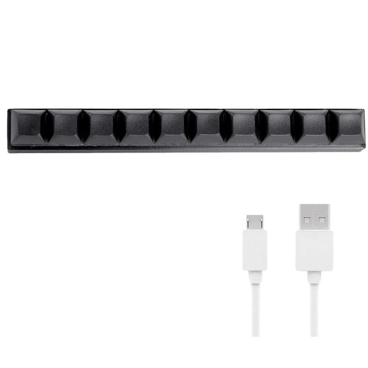 Мини USB механична клавиатура с 10 клавиша, син превключвател, черна, 41x22x27 мм, програмируем комплект