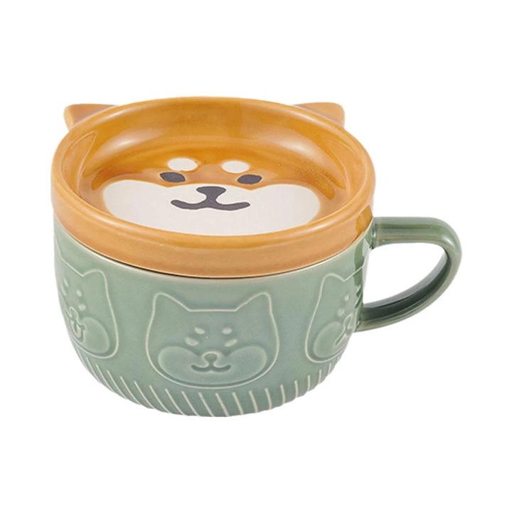 YANYXR kerámia bögre macska 300ml fehér 8.4x7.2cm