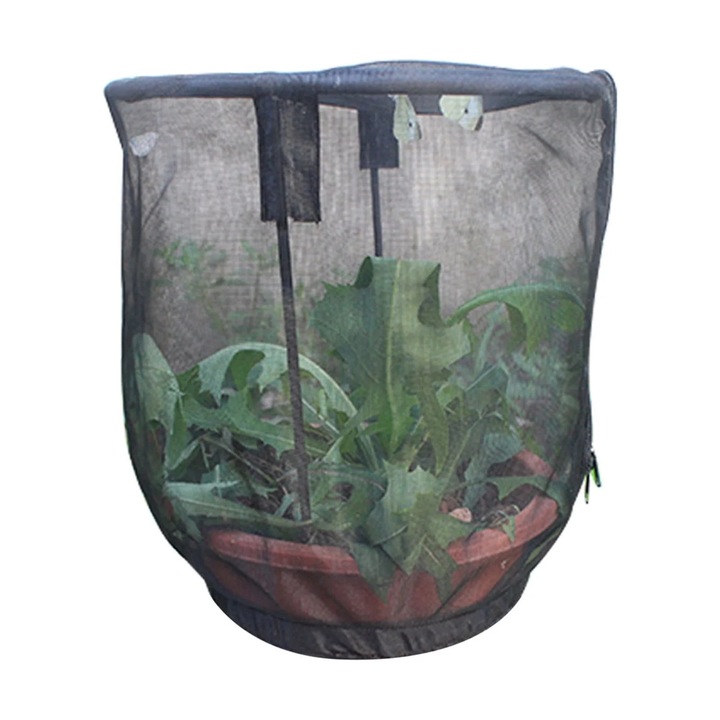 Cusca insecte plasa, protectie plante, pliabila, negru