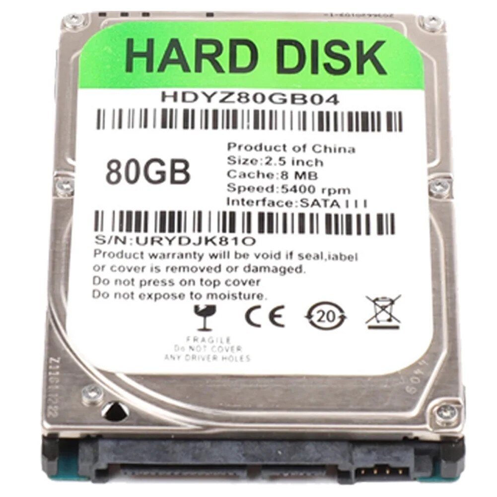 Hard disk intern 2.5 inch SATA III 80GB, 5400 RPM, argintiu, 9.9x6