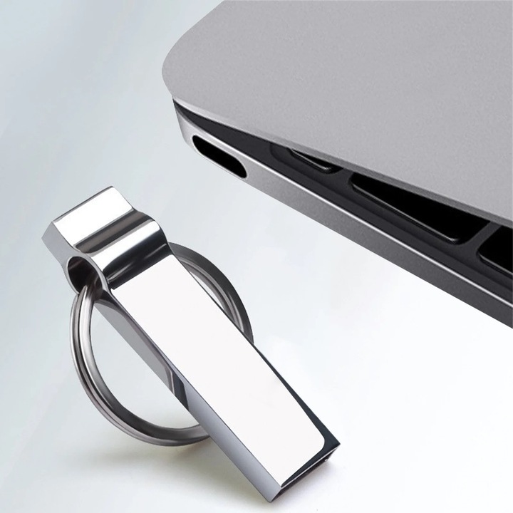 Memorie USB YANYXR 32GB metal argintiu 4.73x1.2x0.45cm