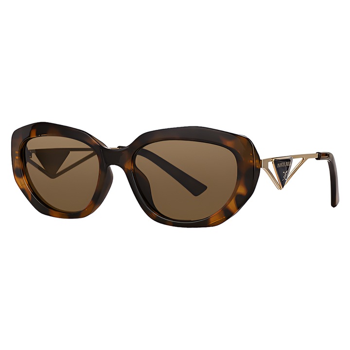 Слънчеви очила Daniel Klein DK4338 C2, животински кафяв цвят рамка, кафяви лещи