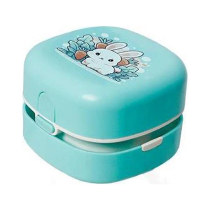 YANYXR BCS2905178 asztali porszívó, mini hordozható USB 600mAh akkumulátorral, 1300 Pa szívóerővel, billentyűzethez és felületekhez, zöld-türkiz, 6x6x4 cm