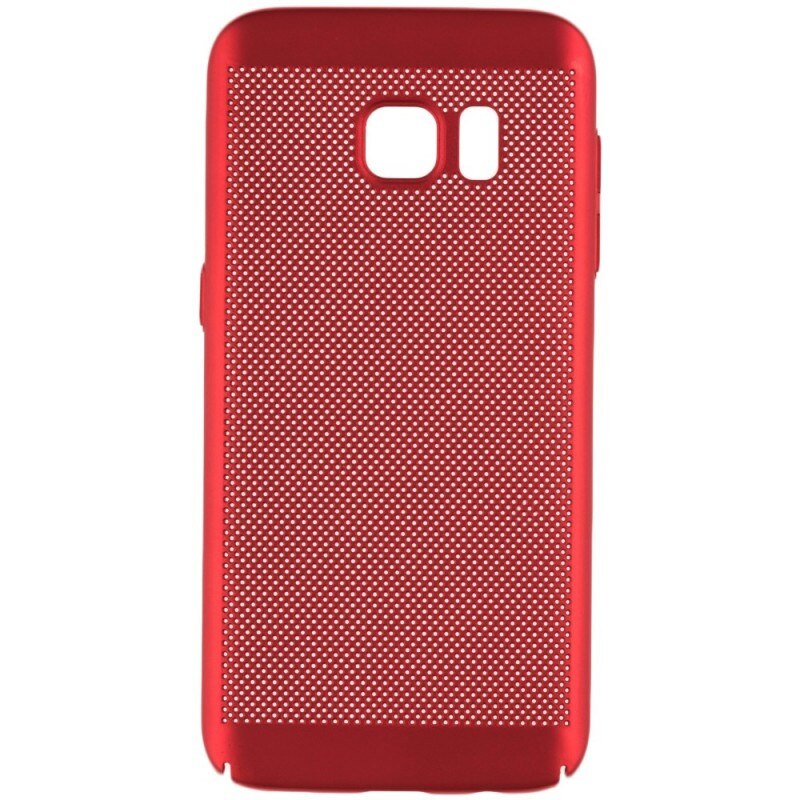 Husa spate EuroCell Air cu perforatii pentru Samsung Galaxy S7 Edge, rosu