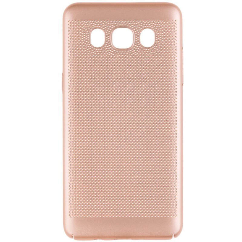 Husa spate EuroCell Air cu perforatii pentru Samsung Galaxy J7 2016, auriu
