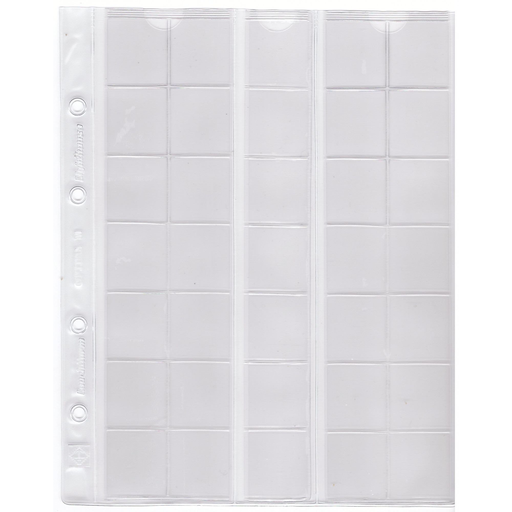 Set folii Leuchtturm, OPTIMAM35 , 150mn, pentru 175 monede de colectie cu diametrul maxim 27 mm