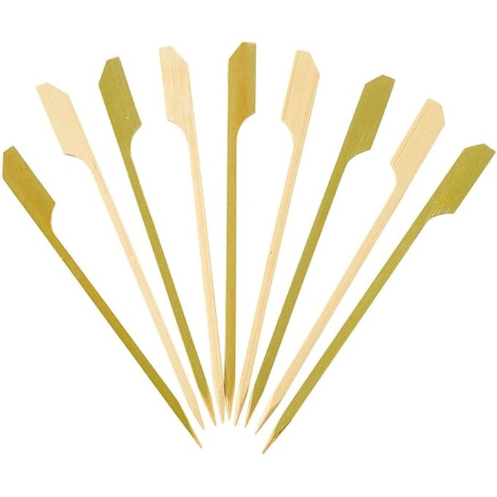Set 100 scobitori din Bambus, 12cm, pentru Aperitive, Fructe, Cocktailuri -  eMAG.ro